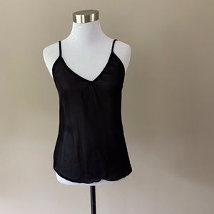 XS Sheer Black Camisole by International Concepts